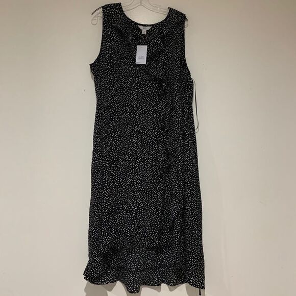Croft & Barrow Wrapped Dot Midi Dress NWT - Picture 1 of 3